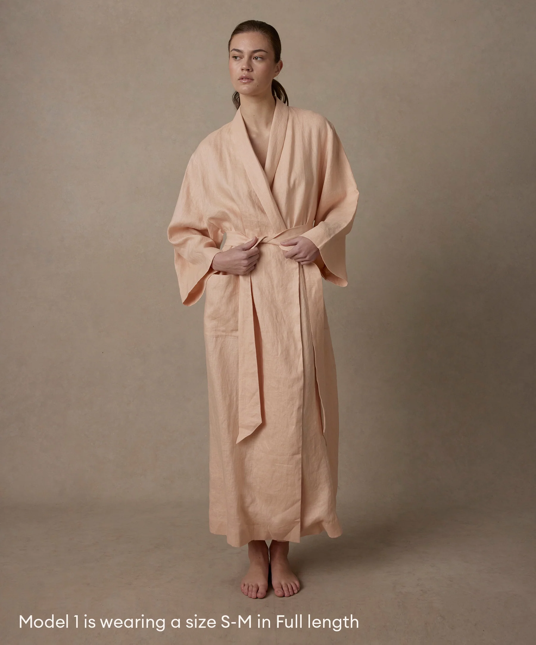 Linen Robe Edition II - Apricot - Image 3
