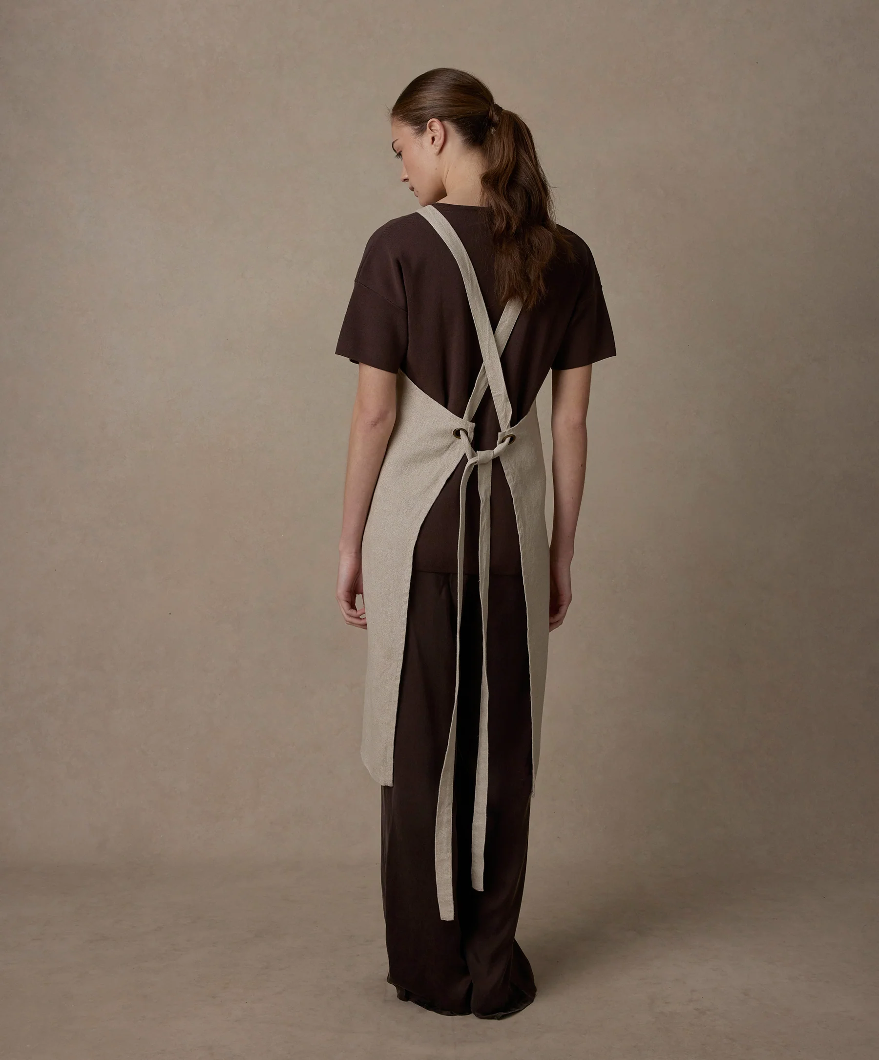 Jude Linen Apron - Natural - Image 3