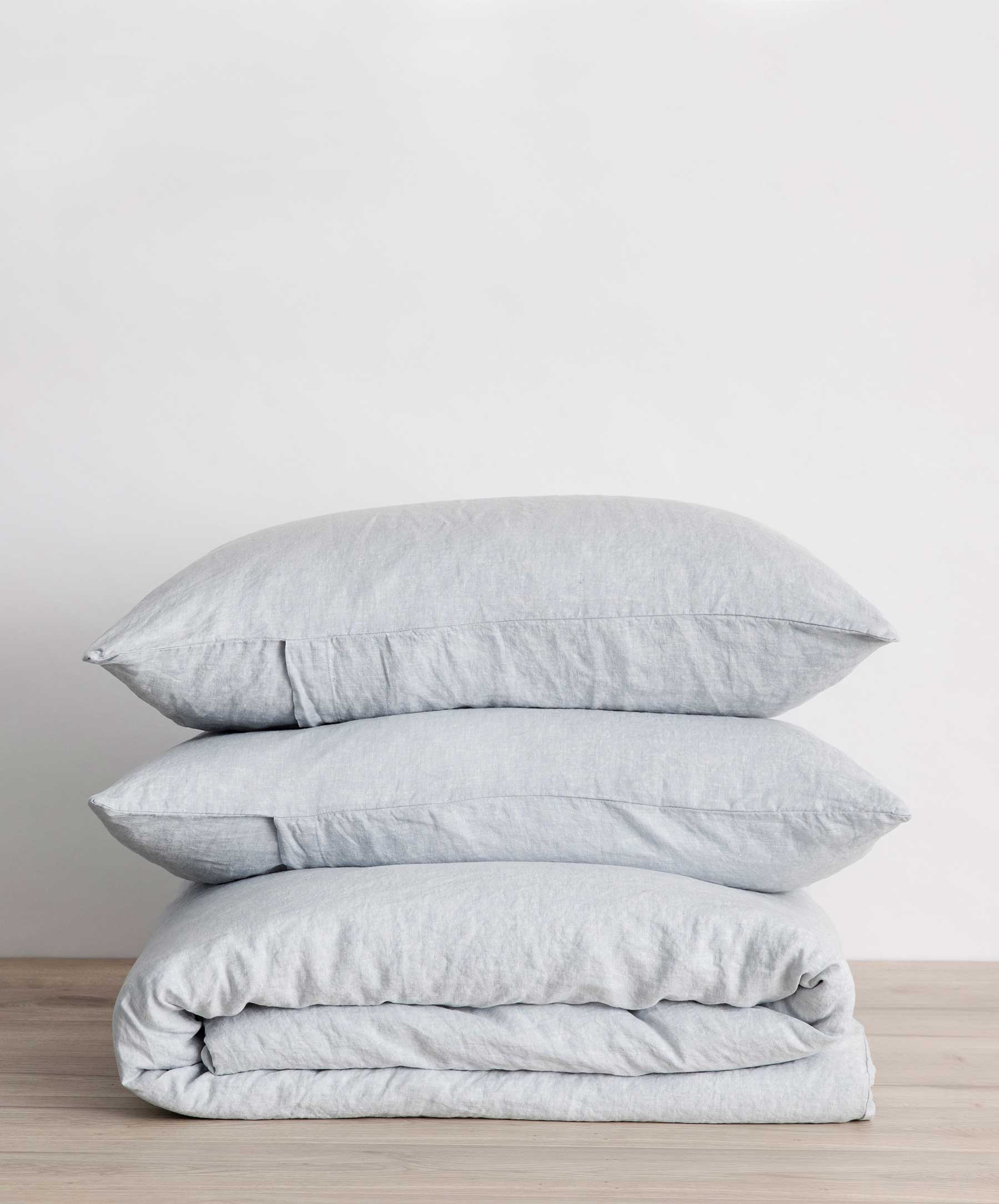 Linen Duvet Cover Set - Sky - Image 2