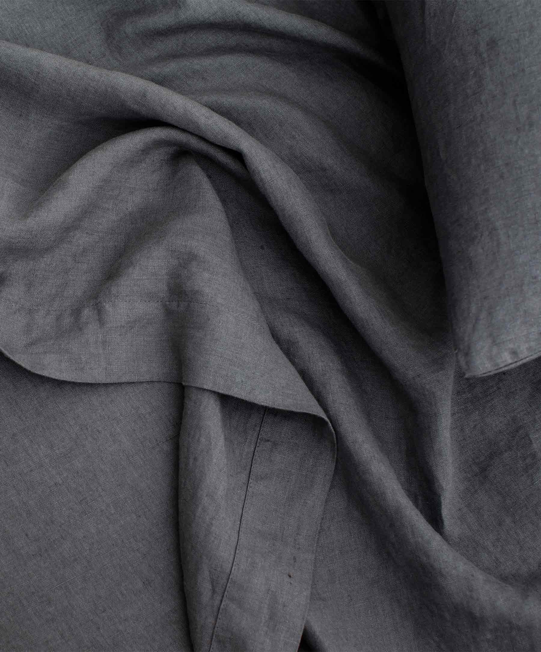 Linen Fitted Sheet - Slate - Image 2