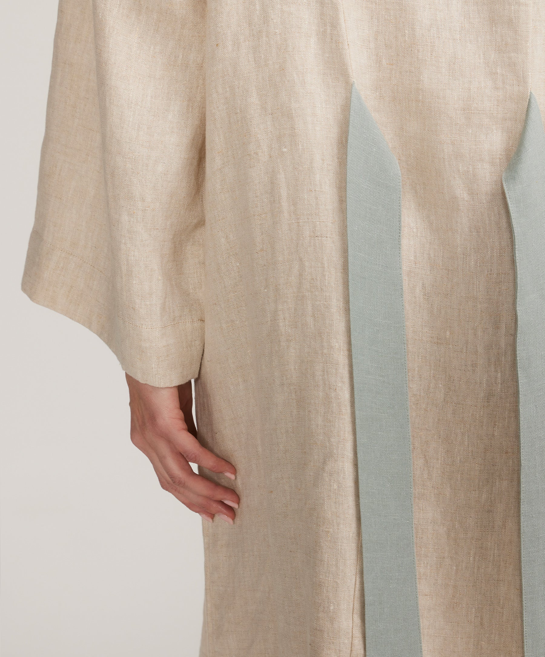 Linen Robe Edition I - Natural/Seafoam - Image 5