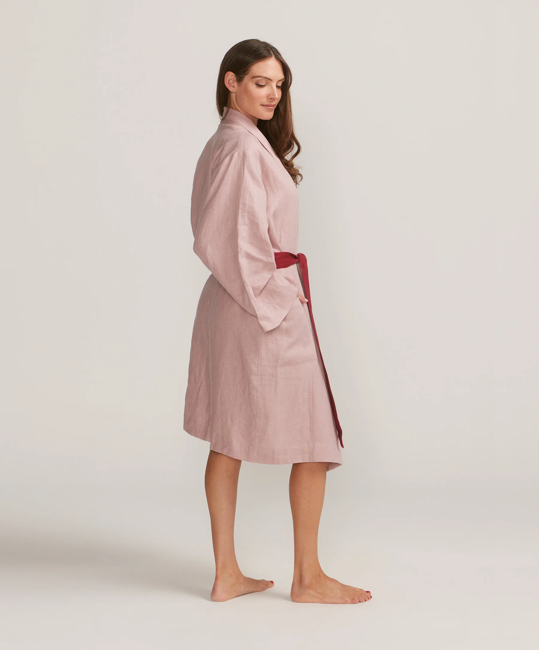 Linen Robe Edition I - Rose/Rouge - Image 7