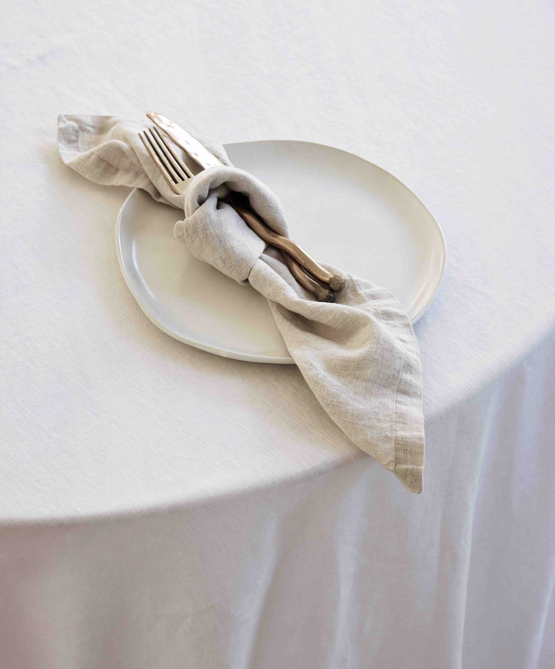 Linen Table Napkins - Natural - Image 3
