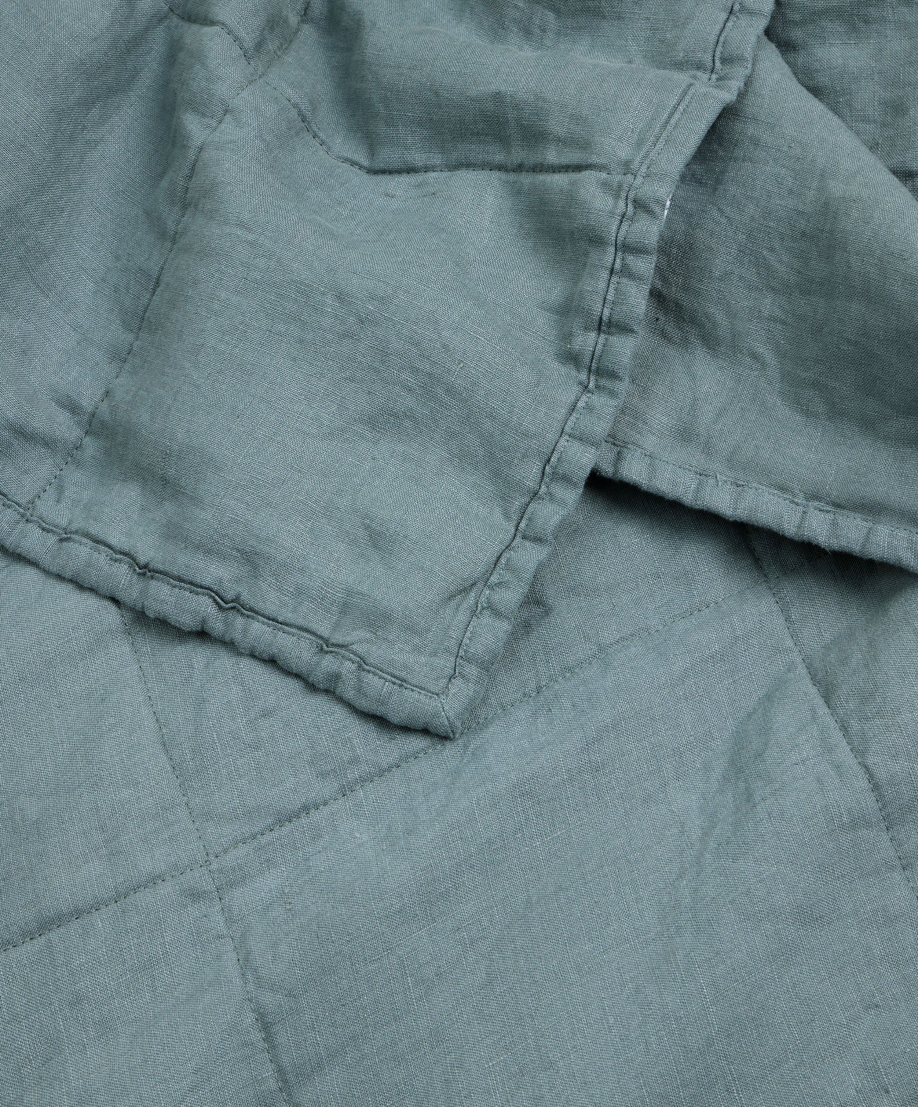 Quilted Bedcover - Bluestone - Image 3