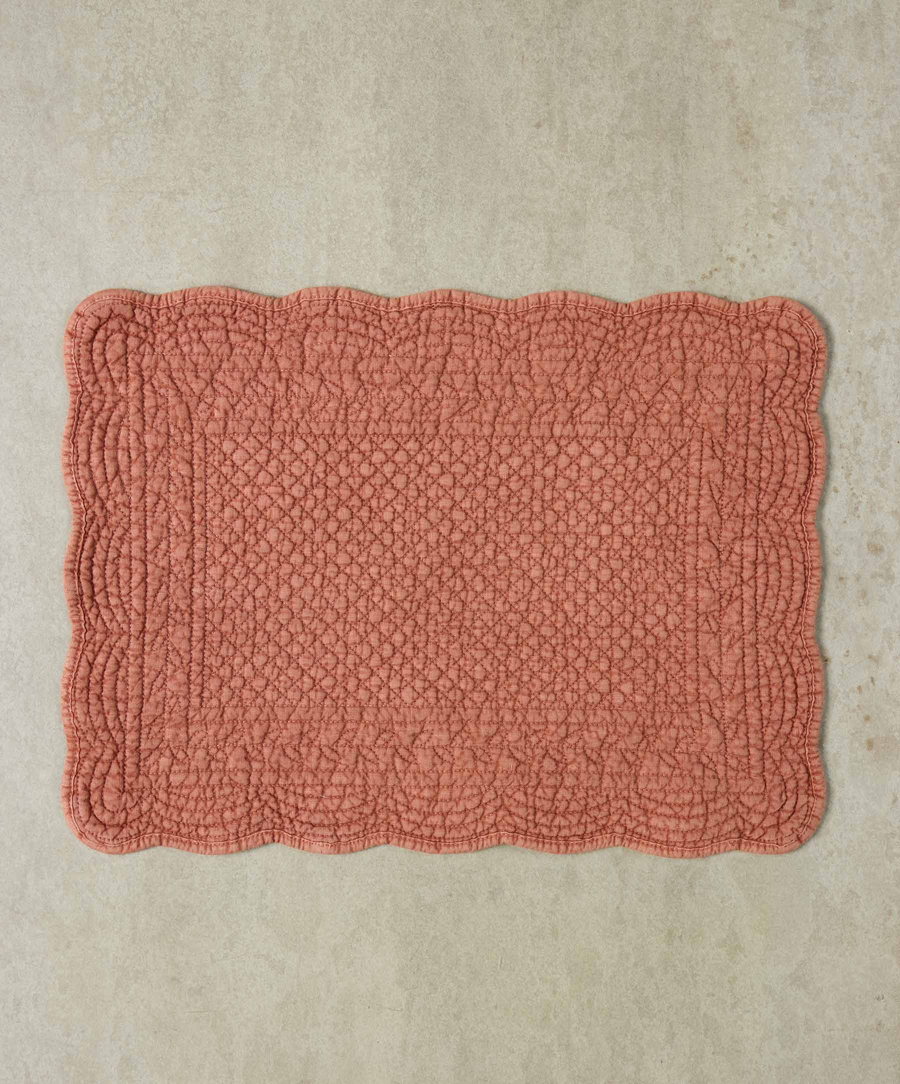 Scalloped Linen Placemats - Sienna - Image 3