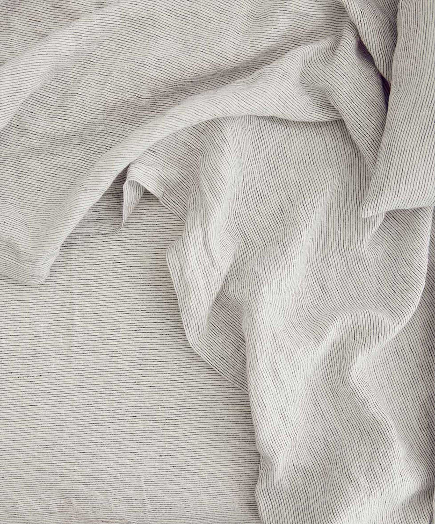 Set of 2 Linen Euro Pillowcases - Pinstripe - Image 3