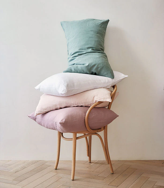 Set of 2 Linen Pillowcases - Sage - Image 4