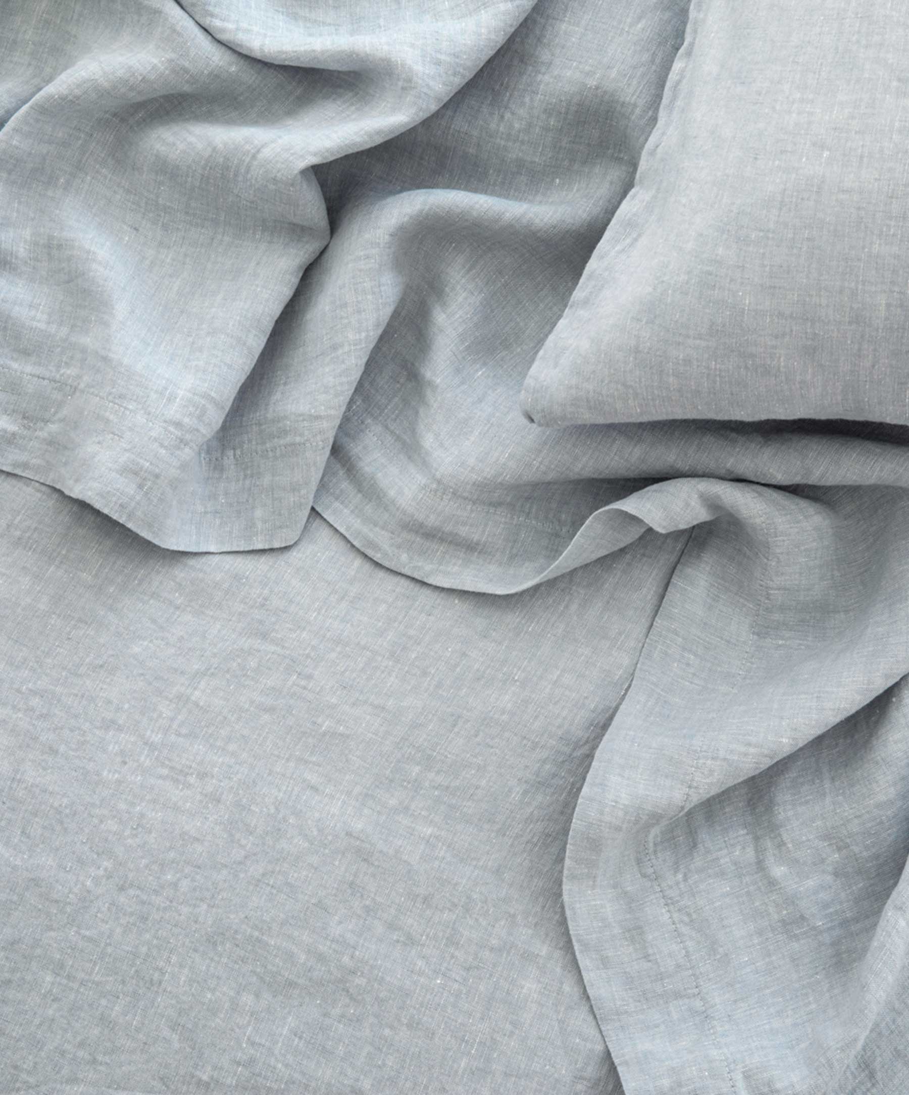 Set of 2 Linen Pillowcases - Sky - Image 4