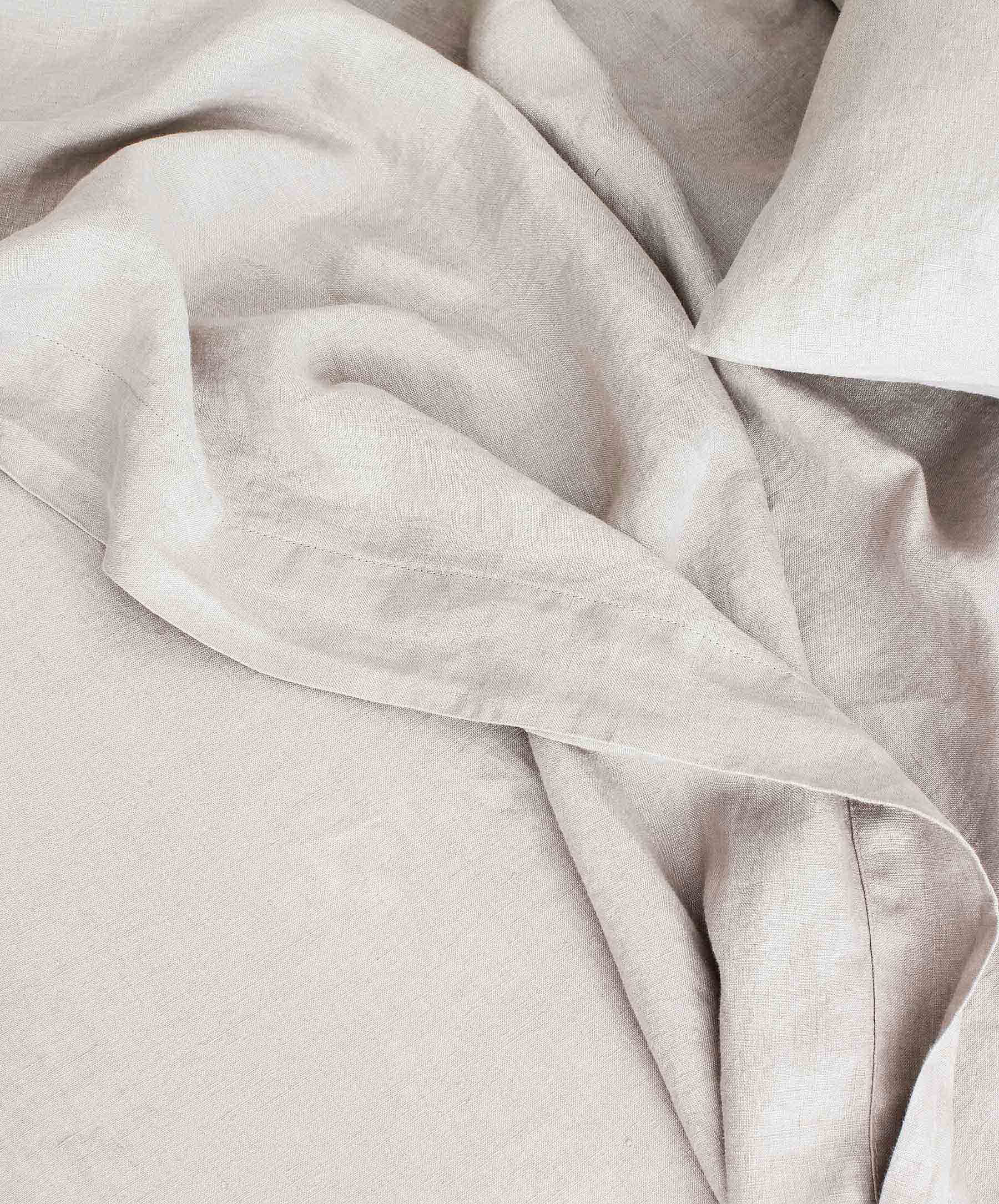 Linen Fitted Sheet - Smoke Grey - Image 4