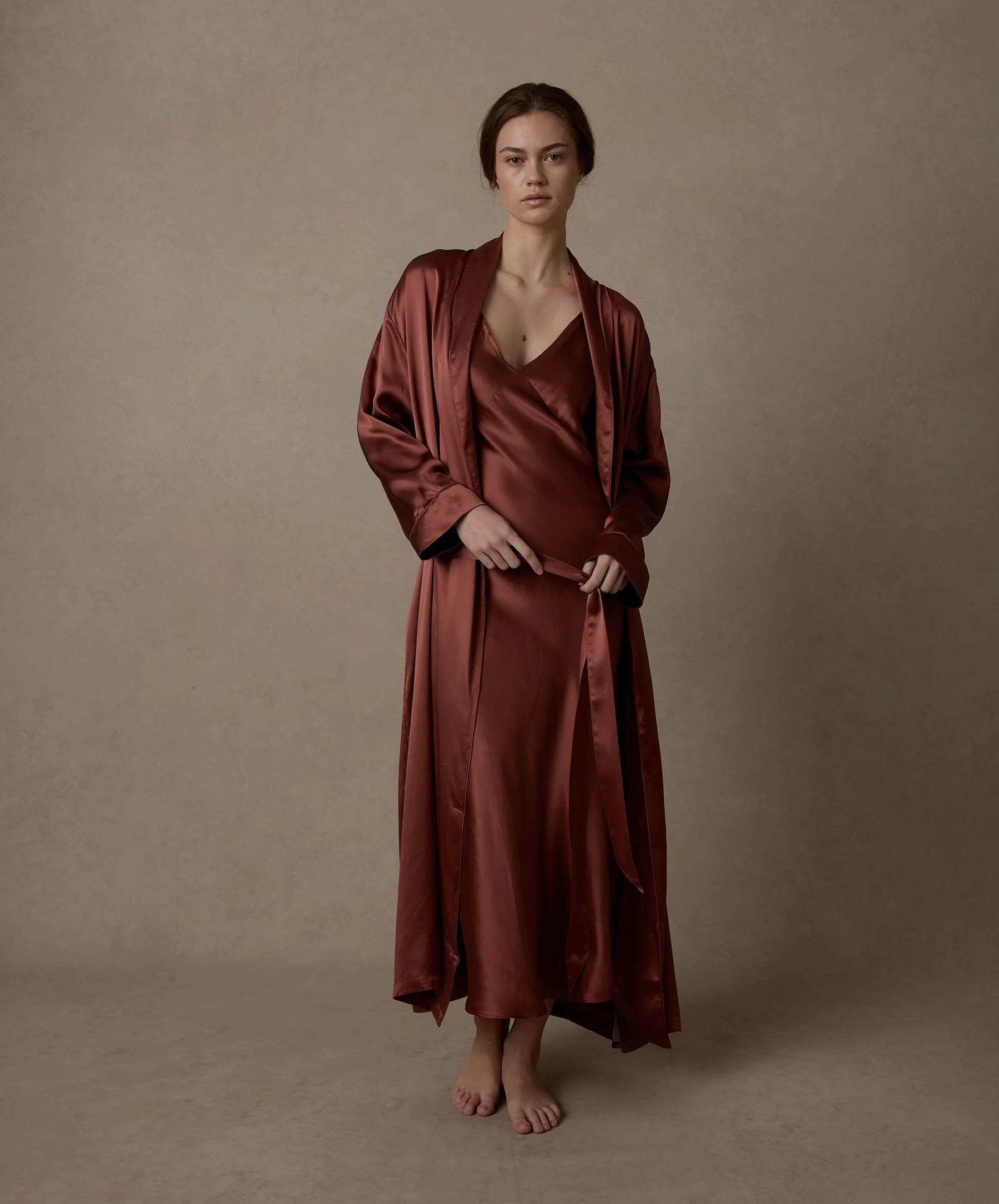 Silk Robe - Cinnabar - Image 4