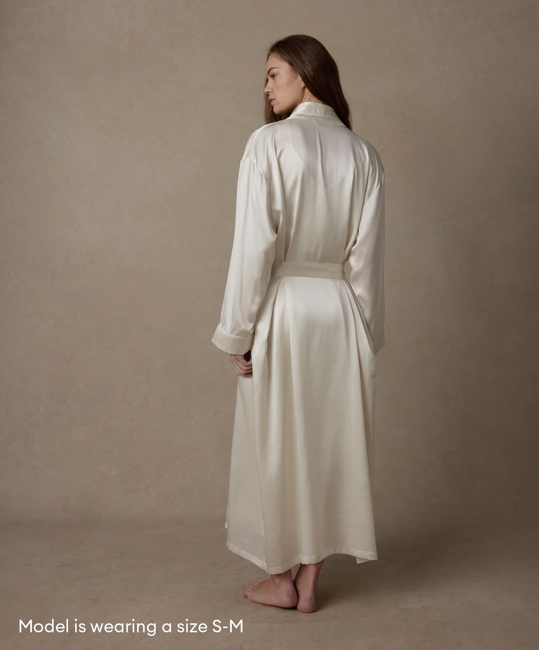 Silk Robe - Ivory - Image 3