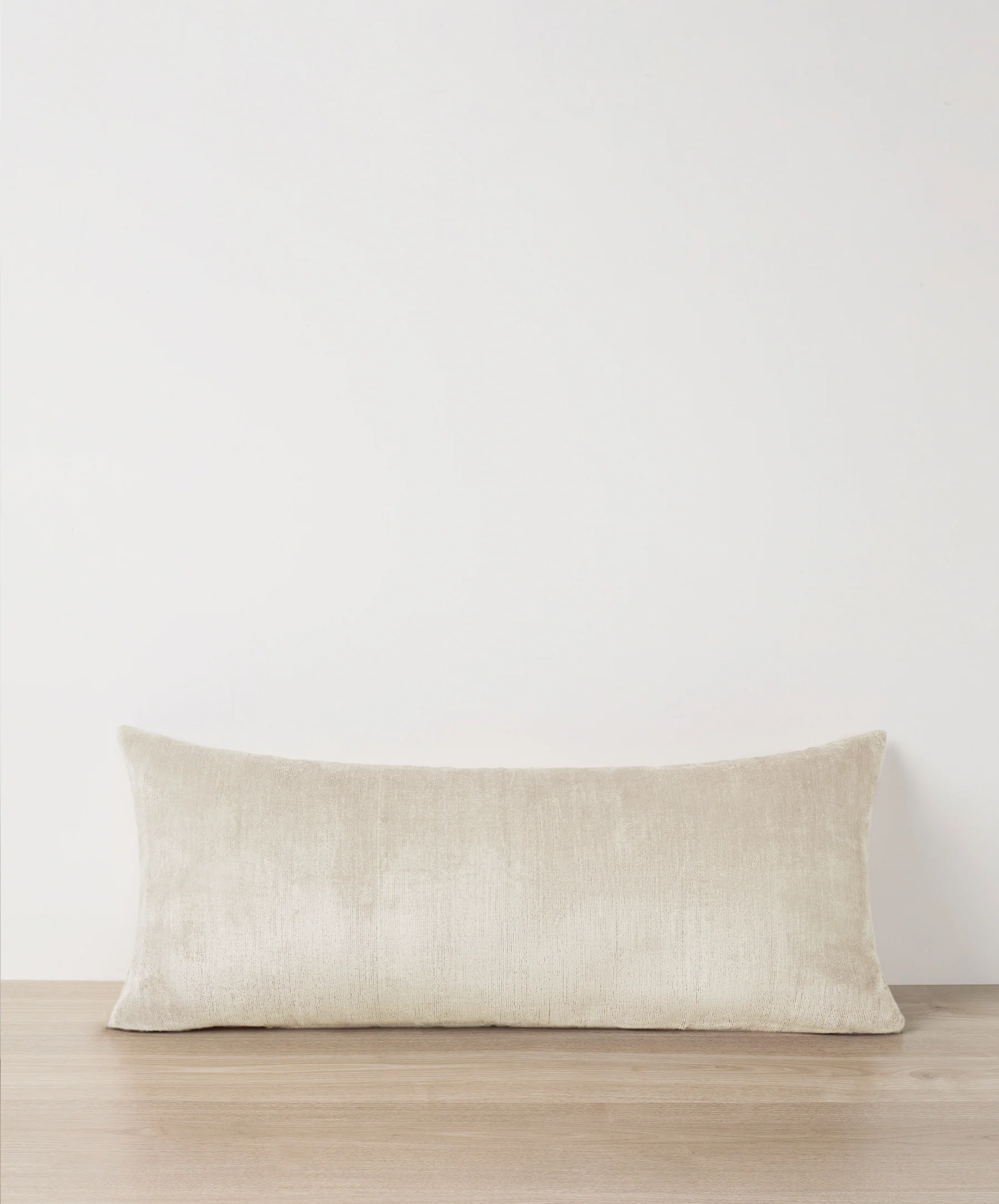 Talik Velvet Lumbar Cushion Cover - Cream