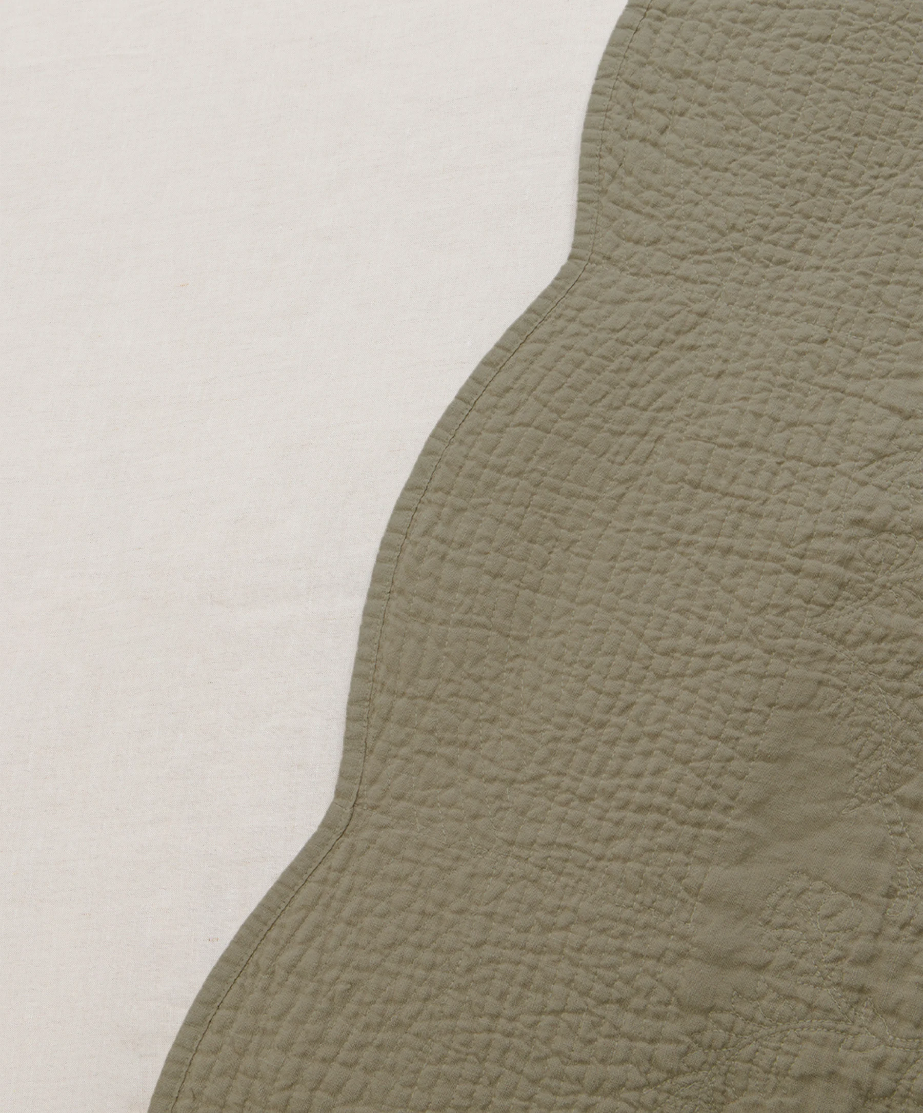 Willow Embroidered Quilt - Putty - Image 4